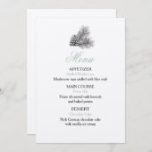 Pine Tree Wedding Menu - Rustic (Voorkant / Achterkant)