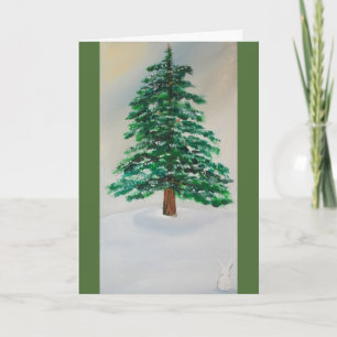 Pine Tree winter vakantie wenskaart Feestdagen Kaart