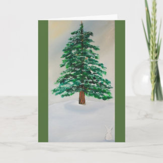 Pine Tree winter vakantie wenskaart Feestdagen Kaart