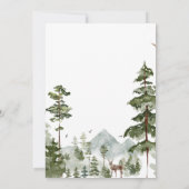 Pine Tree Woodland Bos Engagement Party Kaart (Achterkant)
