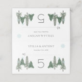 Pine tree Woodland Winter Forest Wedding (Buitenkant ongevouwen)