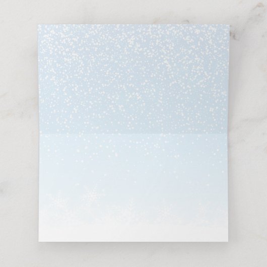 Pine tree Woodland Winter Forest Wedding (Binnenkant ongevouwen)