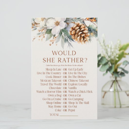 Pine tree, zou ze dat liever hebben? Vrijgezellenf Briefpapier (Staand voorkant)