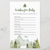 Pine Trees Adventure Baby shower wenst Baby (Voorkant)