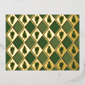 Pine Trees and Harlequin Folie Briefkaart (Voorkant)