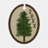 Pine Trees and Harlequin Oval Ornament (Voorkant)