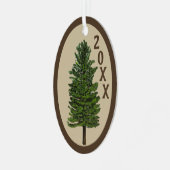 Pine Trees and Harlequin Oval Ornament (Voorkant links)