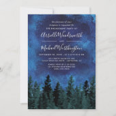 Pine Trees Aquarelle Engagement Parties Invitation (Devant)