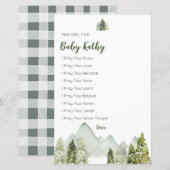Pine Trees Avontuur Baby Shower Gebeden voor Baby (Voorkant / Achterkant)