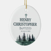 Pine Trees Baptême Ornement pour garçons (Droite)