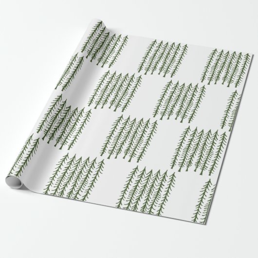 Pine Trees Cadeaupapier (Uitgerold)
