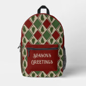 Pine Trees en Harlequin Rugzak (Voorkant)