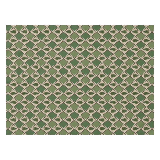 Pine Trees en Harlequin tafelkleed (Voorkant (Horizontaal))