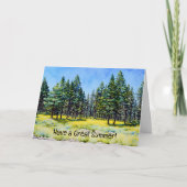 Pine Trees et carte Art Note Fleur sauvage (Devant)