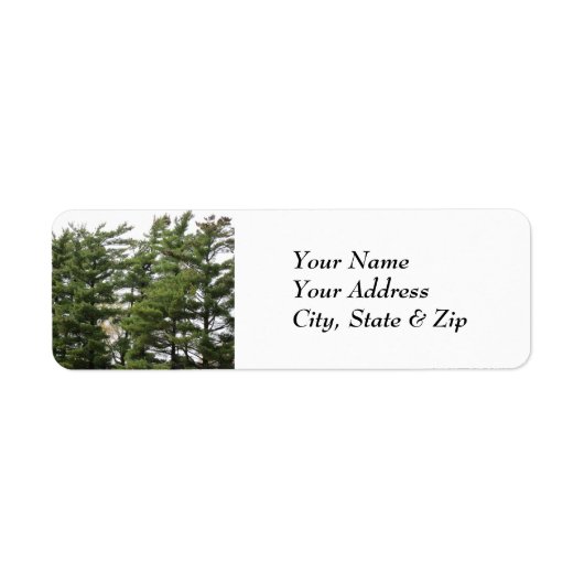 Pine Trees Etiket (Voorkant)