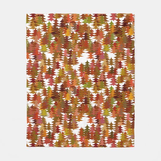 Pine Trees Fleece Deken (Voorkant)