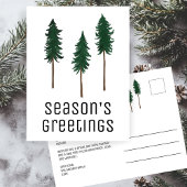 Pine Trees Forest Minimalist Eenvoudige aangepaste Briefkaart