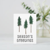 Pine Trees Forest Minimalist Eenvoudige aangepaste Briefkaart (Staand voorkant)