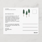 Pine Trees Forest Minimalist Eenvoudige aangepaste Briefkaart (Achterkant)