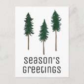 Pine Trees Forest Minimalist Eenvoudige aangepaste Briefkaart (Voorkant)