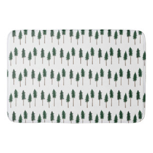 Pine Trees Forest Minimalist Pattern Badmat