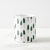 Pine Trees Forest Minimalist Pattern Koffiemok (Center)