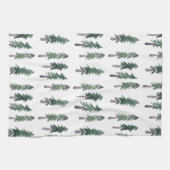 Pine Trees Forest Pattern Waterverf Theedoek (Horizontaal)
