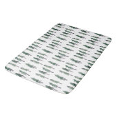 Pine Trees Forest Waterverf Pattern Badmat (Gekanteld)