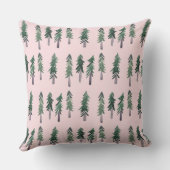 Pine Trees Forest Waterverf Pattern Kussen (Achterkant)