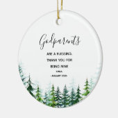 Pine Trees Godouders kerstversiering Keramisch Ornament (Links)