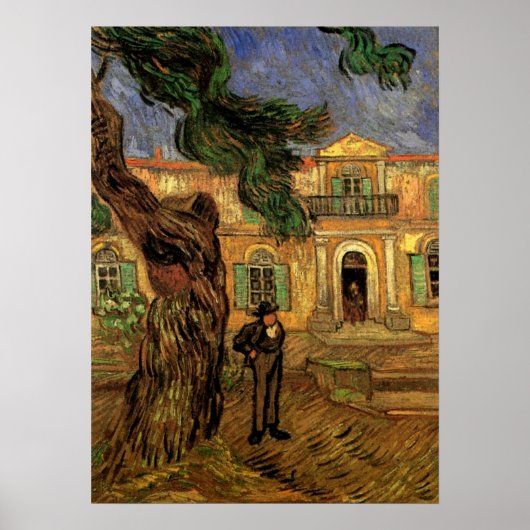 Pine Trees in Saint-Paul door Vincent van Gogh Poster (Voorkant)