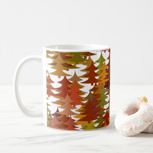 Pine Trees Koffiemok (Met donut)