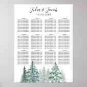 Pine Trees Lantaarn Botanische Zitting Grafiek Poster (Voorkant)