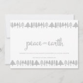 Pine Trees Peace on Earth Carte d'entreprise (Devant)