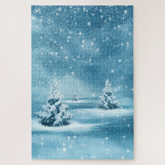 Pine Trees & Puzzle de neige (Vertical)