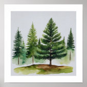 Pine Trees Wall Art Poster (Voorkant)