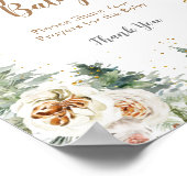 Pine Trees Winter Floral Prayers voor de Baby Poster (Hoek)