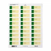Pine verte Étiquettes de adresse de vacances perso (Feuille entière)