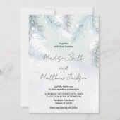 Pine White Neige Mariage Invitations (Devant)