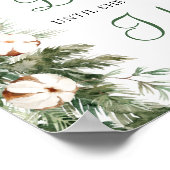 Pine Winter 50 dagen tot ik trouw Bruidsfeest bord Poster (Hoek)