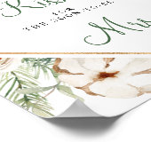 Pine Winter Hoeveel Kussen Bruidsfeest Sign Poster (Hoek)