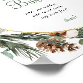 Pine Winter Mimosa Bar Bruiloftssalon Bord Poster (Hoek)