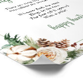 Pine Winter Vrijgezellenfeest Game Ring Hunt Sign Poster (Hoek)