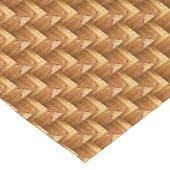 Pine Wood Herringbone Pattern Korte Tafelloper (Hoek)