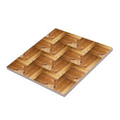 Pine Wood Herringbone Pattern Tegeltje (Zijkant)