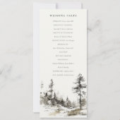 Pine Woods Paysage Sketch Programme de mariage (Dos)