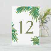 Pine Woods Watercolor | Tafelnummer Bruiloft (Staand voorkant)