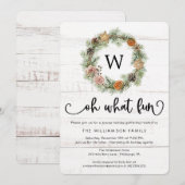 Pine Wreated White Distress Wood kerstparty (Voorkant / Achterkant)