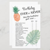Pineappel Birthday, ooit of nooit wild (Voorkant / Achterkant)