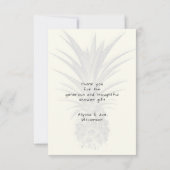 Pineappel bruiloft Shower Dank u Flat Notes Bedankkaart (Achterkant)